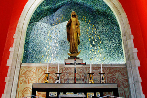 Altar of the Main Shrine at Aylesford England dedicated to Our Lady of the Assumption