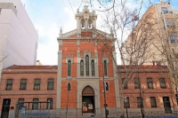 Façade of the Monastery of Our Lady of Maravillas in Madrid, Spain