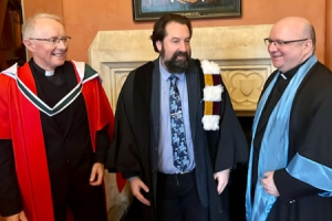 (left to right): Dr Patrick Gorevan, Dr Philip Gonzales, and Simon Nolan, O. Carm.