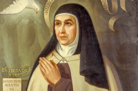 Teresa of &Aacute;vila, in the Carmelite Convent of Seville, 16th century.